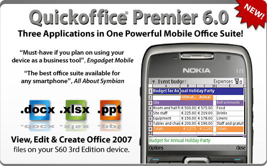 QuickOffice Premier Upgrade v6.1.87 S60v3
