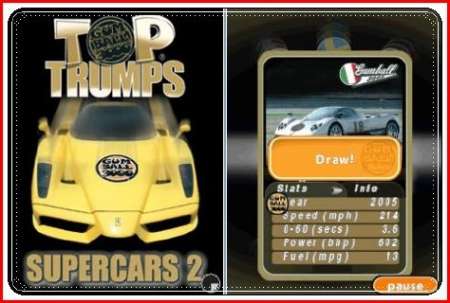 Top Trumps Supercars 2 Bluetooth / Козырные тачки 2 / Java