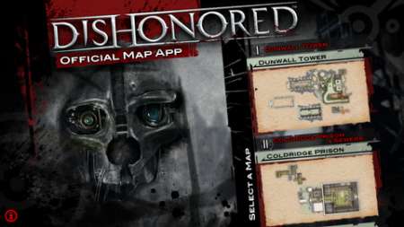 Dishonored Official Map App v1.0 [.ipa/iPhone/iPod Touch/iPad]