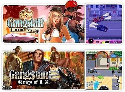 Mobile Java Games - "Gangstar: Crime City" & "Gangstar 2: Kings of L.A." (2 in 1)