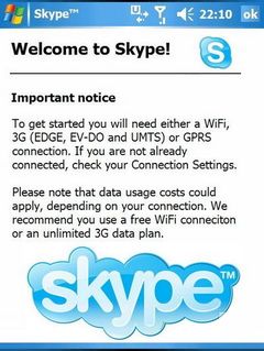 Skype v.2.1.0.66 Final for Pocket PC on Windows Mobile 2003